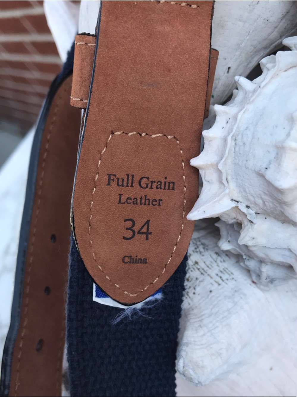 West Marine Tan Leather Belt with Embroidered Sailboats Size 34 - Picture 6 of 13